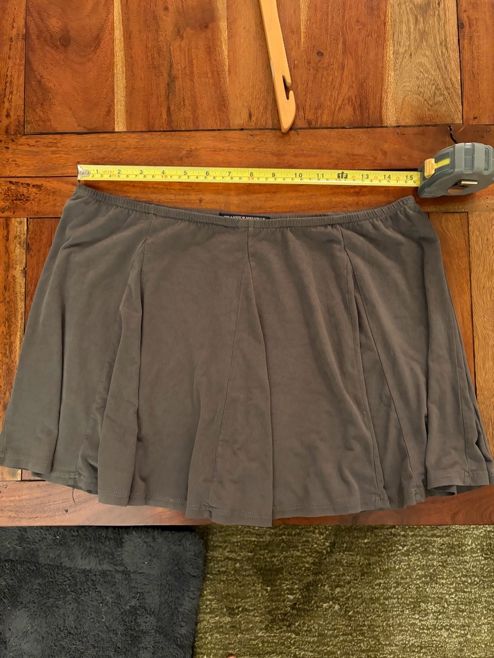 Brandy Melville Charcoal Pleated Circle Skirt